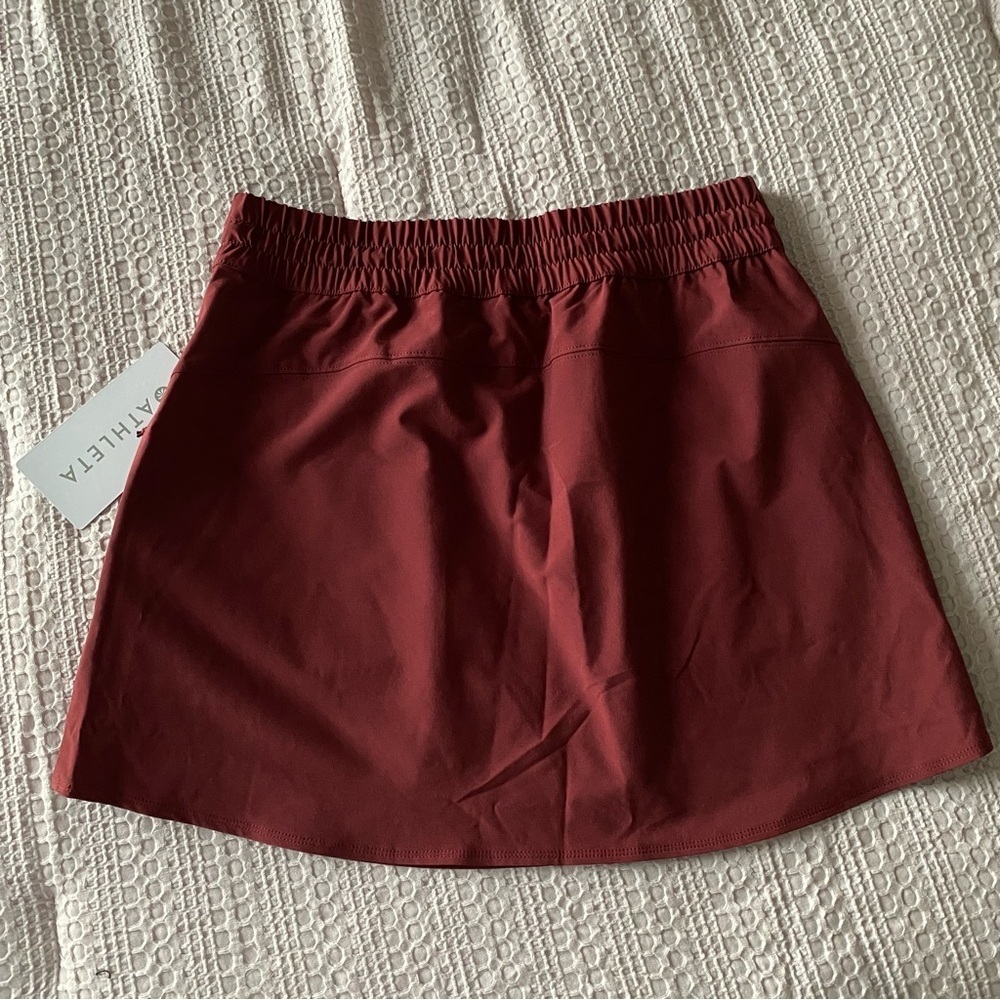 NWT Athleta Dawn High Rise 15” Skirt Redwood Sz XS Active Summer Travel Pockets - Picture 7 of 14